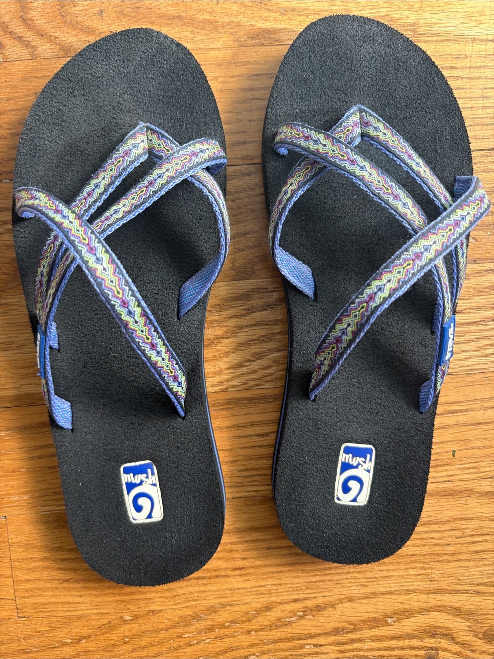 Teva Black and Blue Strappy Women's Sandals - Picture 1 of 7